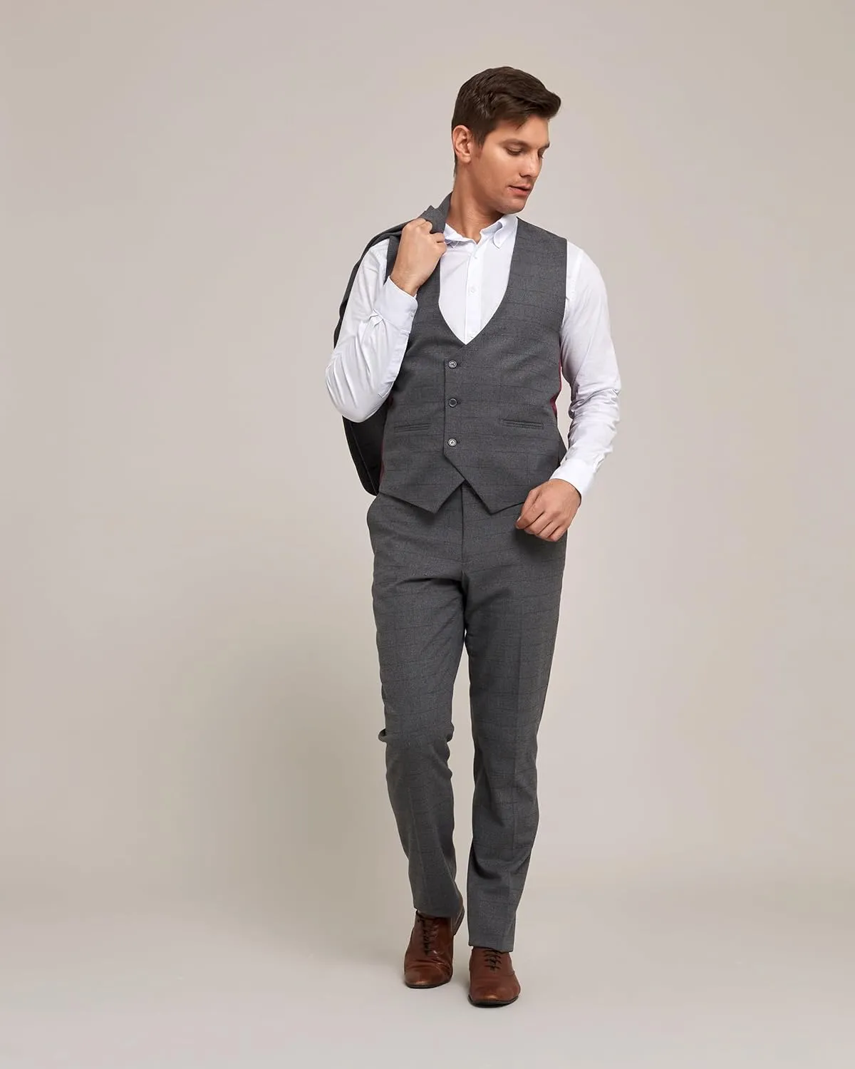 Elegant Men's Slim Fit Suits Separates-Suit Jacket & Slim Dress Pants. 3 Piece Men's Suits, Wedding Suits