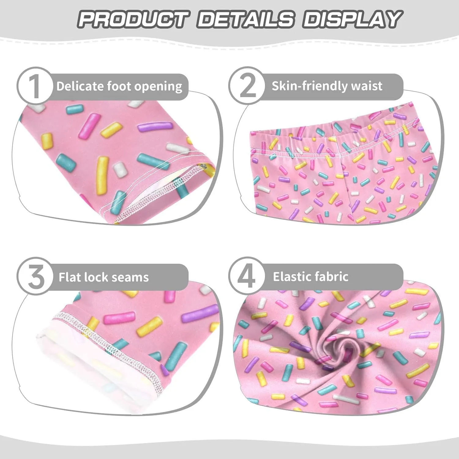 Emelivor Girls Leggings Stretch Leggings for Girls Comfortable Pants Toddler Leggings for Kids 4-10 Years