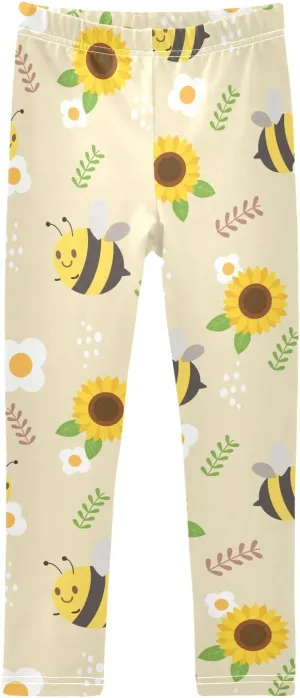 Emelivor Girls Leggings Stretch Leggings for Girls Soft Comfortable Pants Toddler Leggings for Kids 4-10 Years