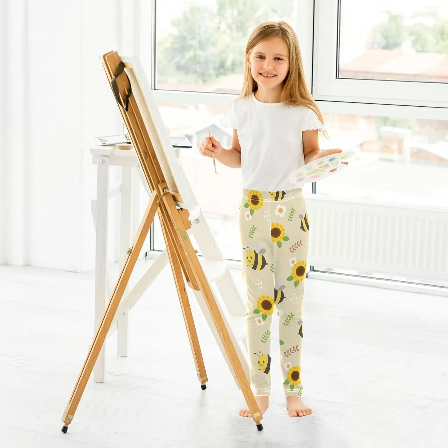 Emelivor Girls Leggings Stretch Leggings for Girls Soft Comfortable Pants Toddler Leggings for Kids 4-10 Years