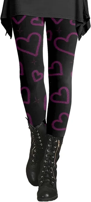 Fall Leggings for Women 2025 Cotton Plus Size Buttery Soft Leggings Valentines Day Tie Dye Leggings
