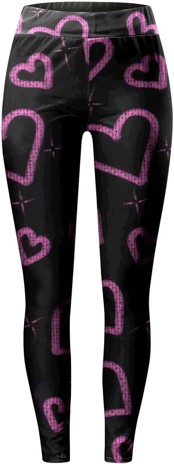 Fall Leggings for Women 2025 Cotton Plus Size Buttery Soft Leggings Valentines Day Tie Dye Leggings