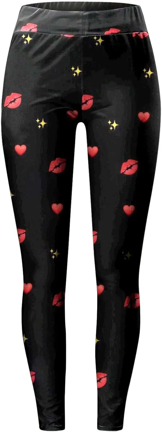 Fall Leggings for Women 2025 Cotton Plus Size Buttery Soft Leggings Valentines Day Tie Dye Leggings
