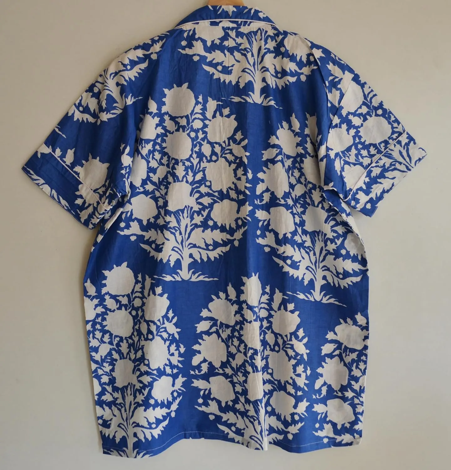 Floral Print Indian Handmade Cotton Short Pj Set Organic Cotton Loungewear Night Dress For Women Wear Comfort Outfit