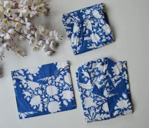 Floral Print Indian Handmade Cotton Short Pj Set Organic Cotton Loungewear Night Dress For Women Wear Comfort Outfit
