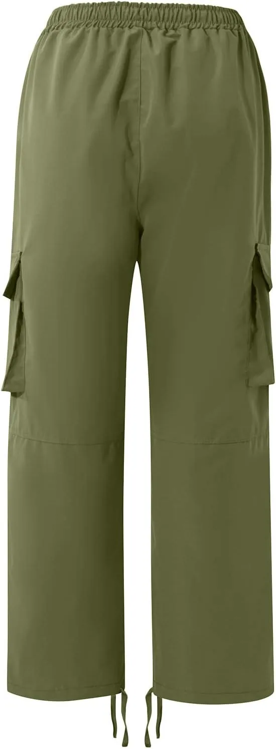 FONMA Mens Cargo Pants with Drawstring Hiking Pants Work Hiking Pants Tactical Pants Joggers Travel Pants Multi Pockets