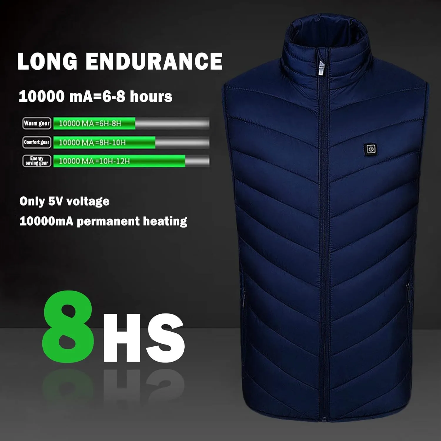 FZVYD Heated Vest for Men Women USB Rechargeable Heated Jackets for Winter Outdoor Warming Gilet Unisex Lightweight Coats