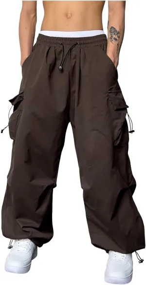 generic Men Pants Casual Summer Wide Leg Trousers Mens Cotton Linen Comfy Baggy Pants Fashoin Solid Elastic Wasit Loungewear