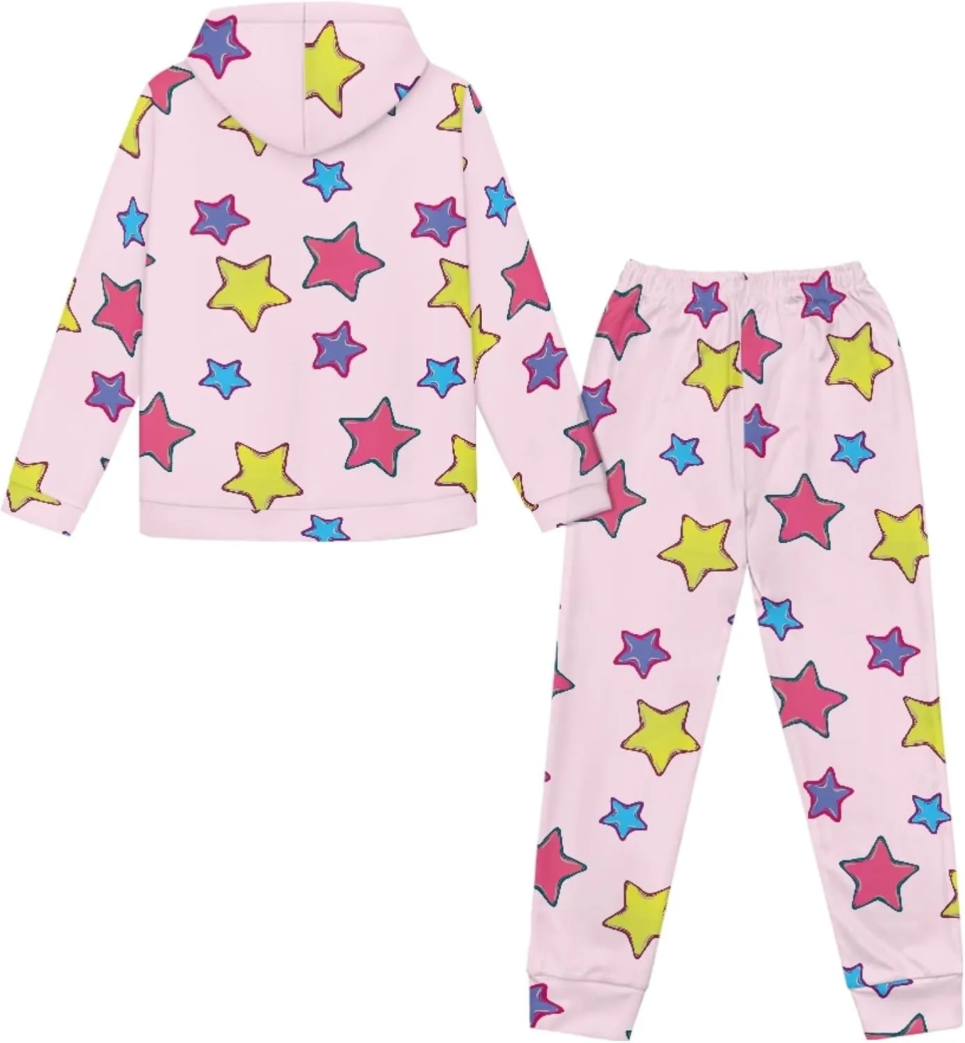 Girls' Active Sweatsuit - 2 Piece Casual Hoodie Sweatshirt and Jogger Sweatpants - Activewear Tracksuit for Girls