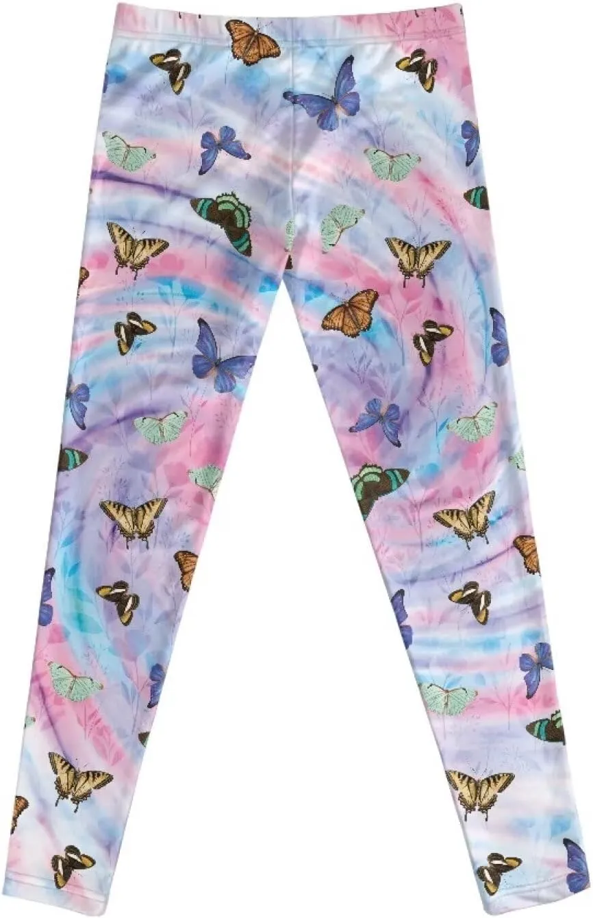 Girls and Toddlers' Leggings High Waist Kids Leggings Footless Stretch Girls' Leggings Yoga Pants for Workout Running