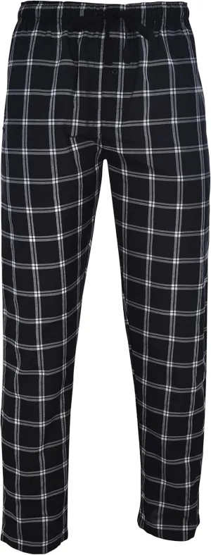 Hanes Men's Woven Pajama Pant, Black Plaid, Medium