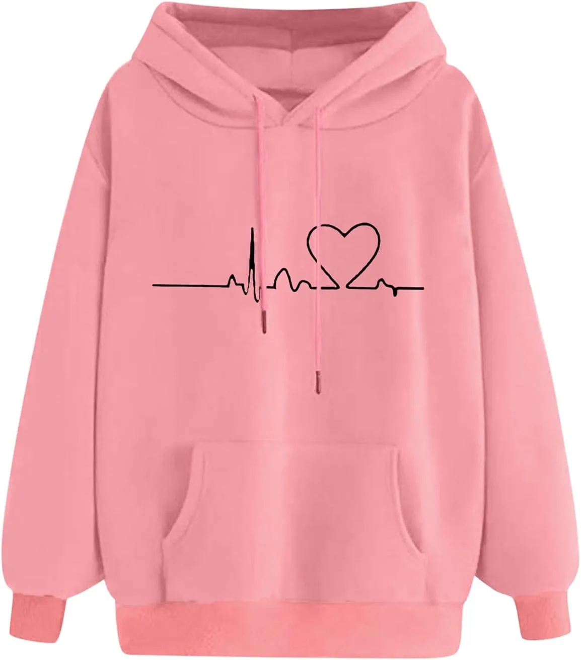 Hasta Womens String Hoodies Sweatshirts with Pockets Oversized Activewear Sweatsuits Print Athleisure Pullover Tops Unisex