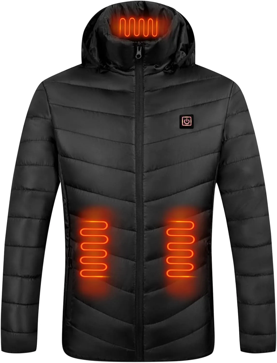 Heated Jacket for Men Multi Heated Zones Women 2024 Winter Outdoor Soft Shell Electric Heating Hooded Windproof Coat