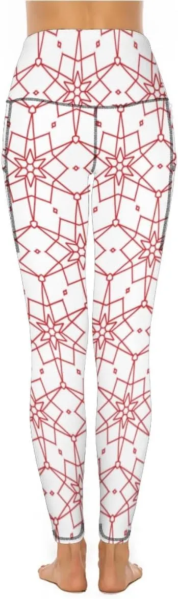 High Waist Yoga Pants with Pockets Tummy Control Activewear Leggings Seamless Stretch Pants for Women