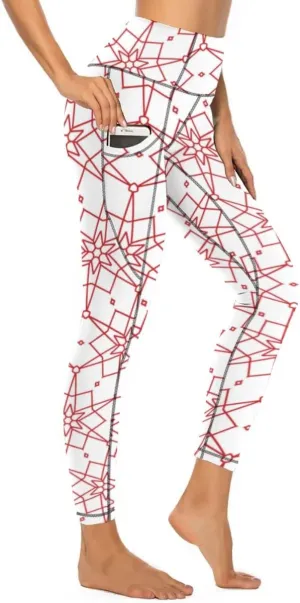 High Waist Yoga Pants with Pockets Tummy Control Activewear Leggings Seamless Stretch Pants for Women