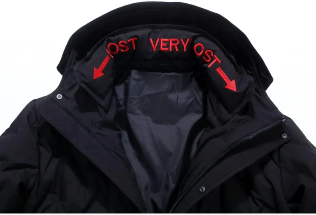 HZCX FASHION Mens Winter Coat Quilted Down Puffer Jackets With Removable Hood
