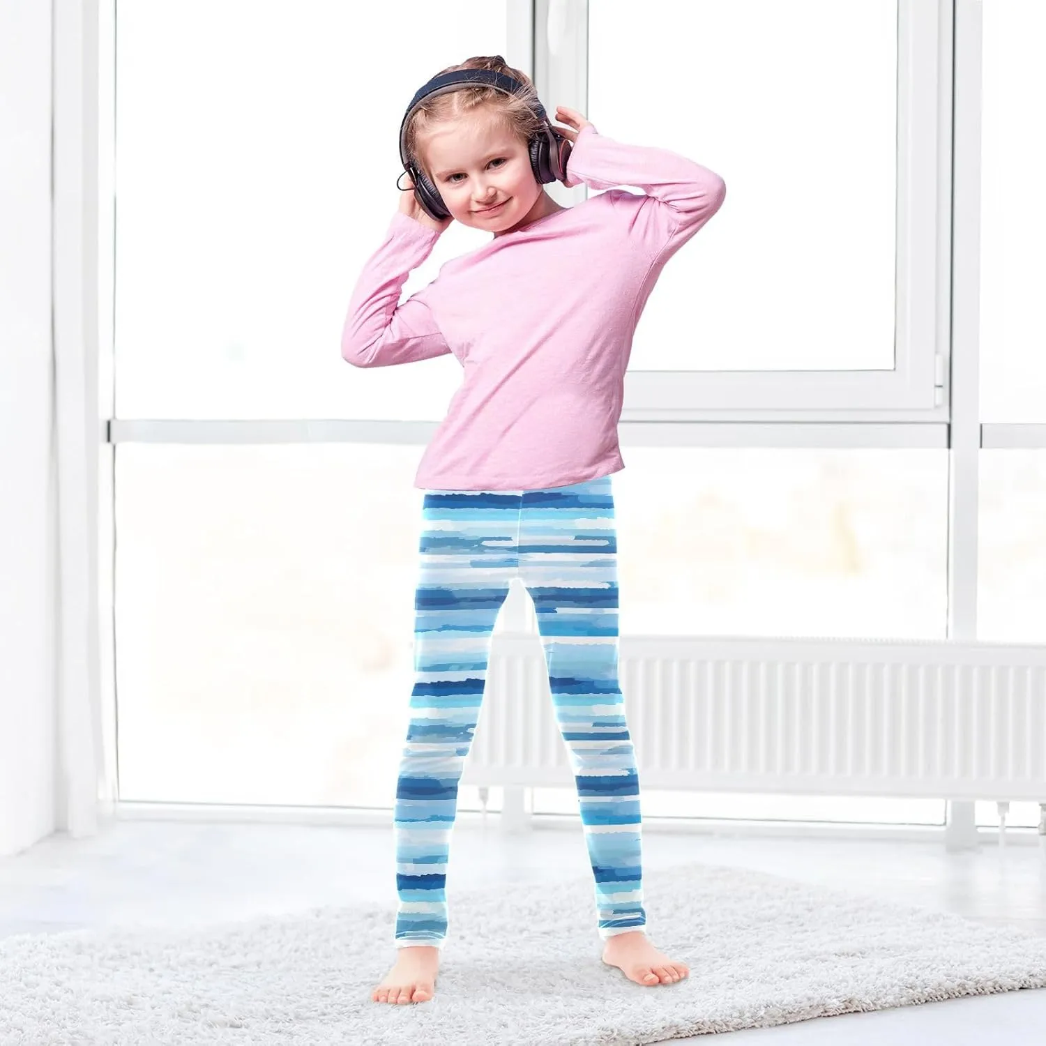 J JOYSAY Waves Sea Girls Leggings Girls' Printed Leggings