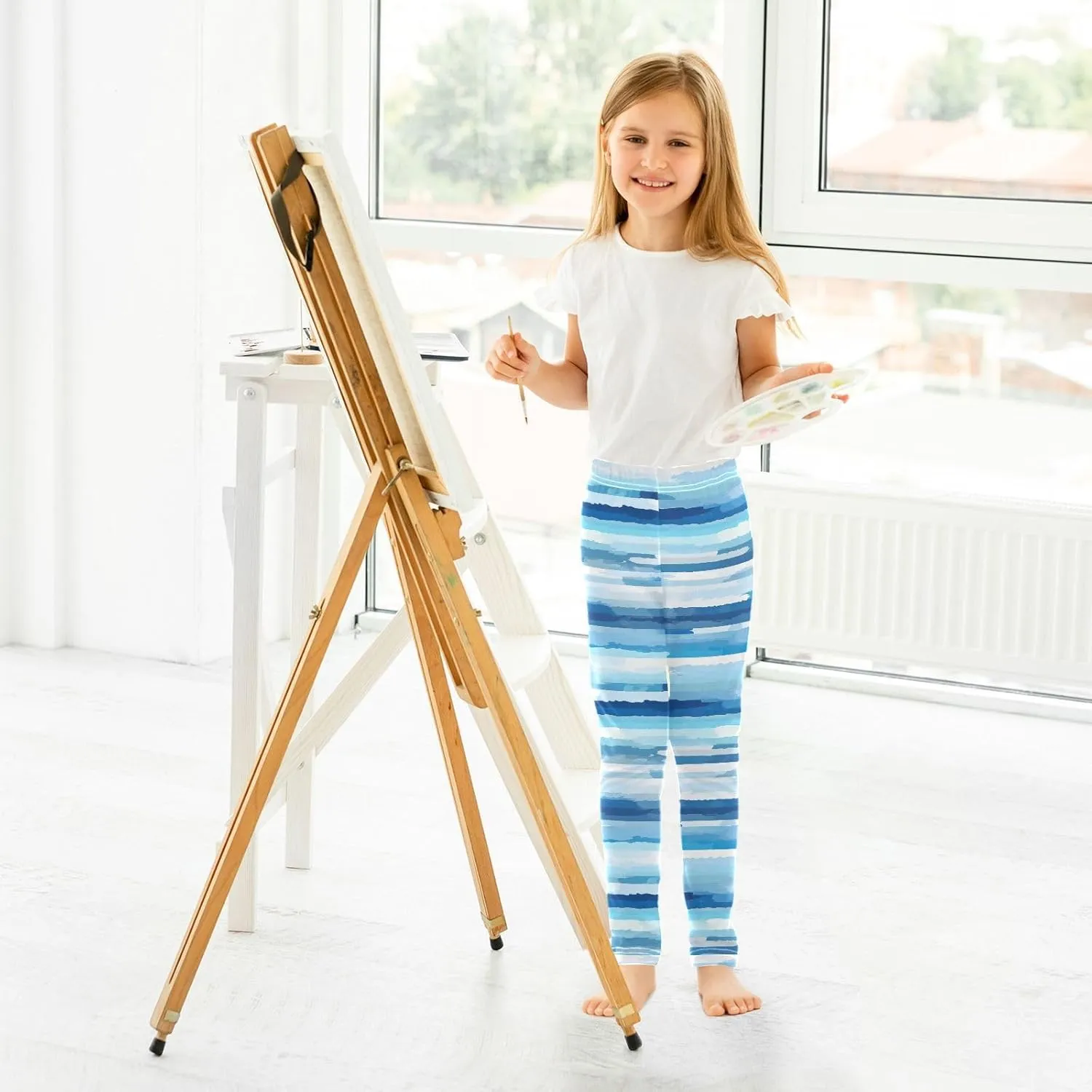 J JOYSAY Waves Sea Girls Leggings Girls' Printed Leggings
