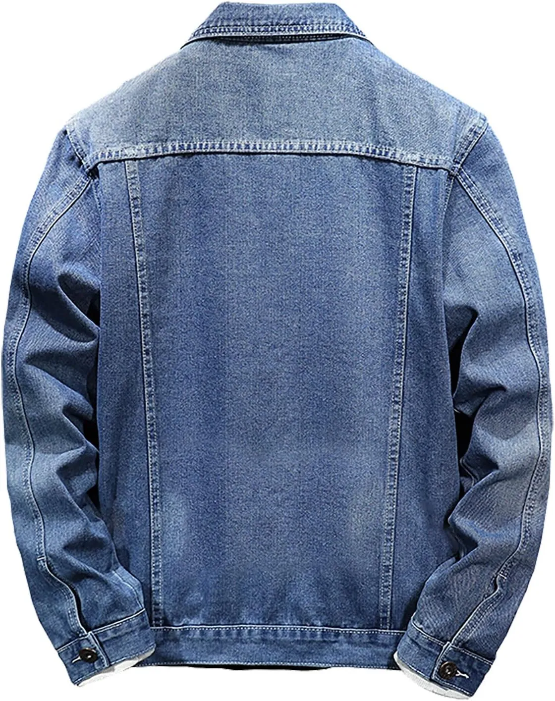 Jean Jackets for Men, Classic Trucker Slim Fit Casual Distressed Destroyed Denim Jackets, Motorcycle Denim Jackets