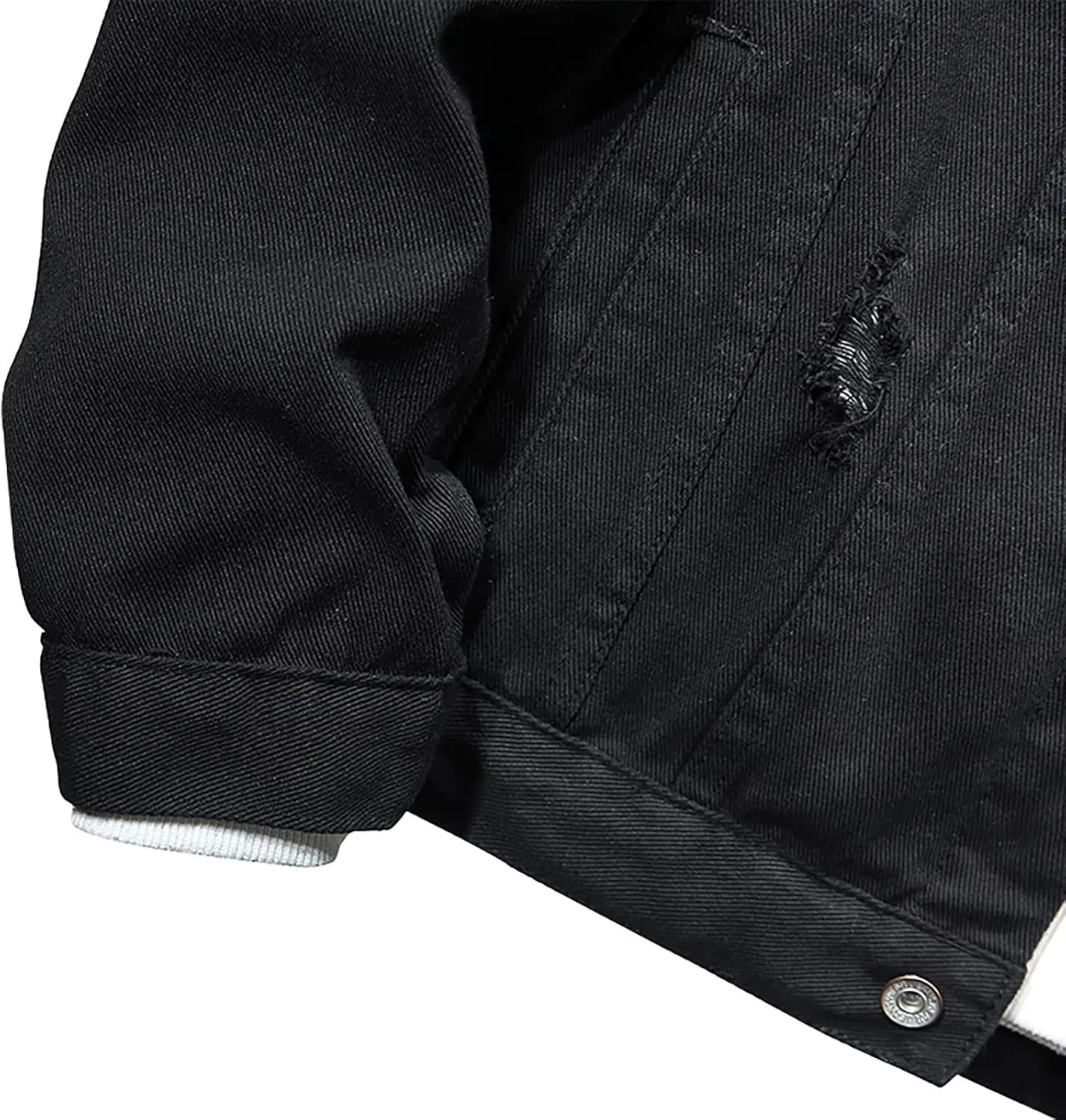 Jean Jackets for Men, Classic Trucker Slim Fit Casual Distressed Destroyed Denim Jackets, Motorcycle Denim Jackets