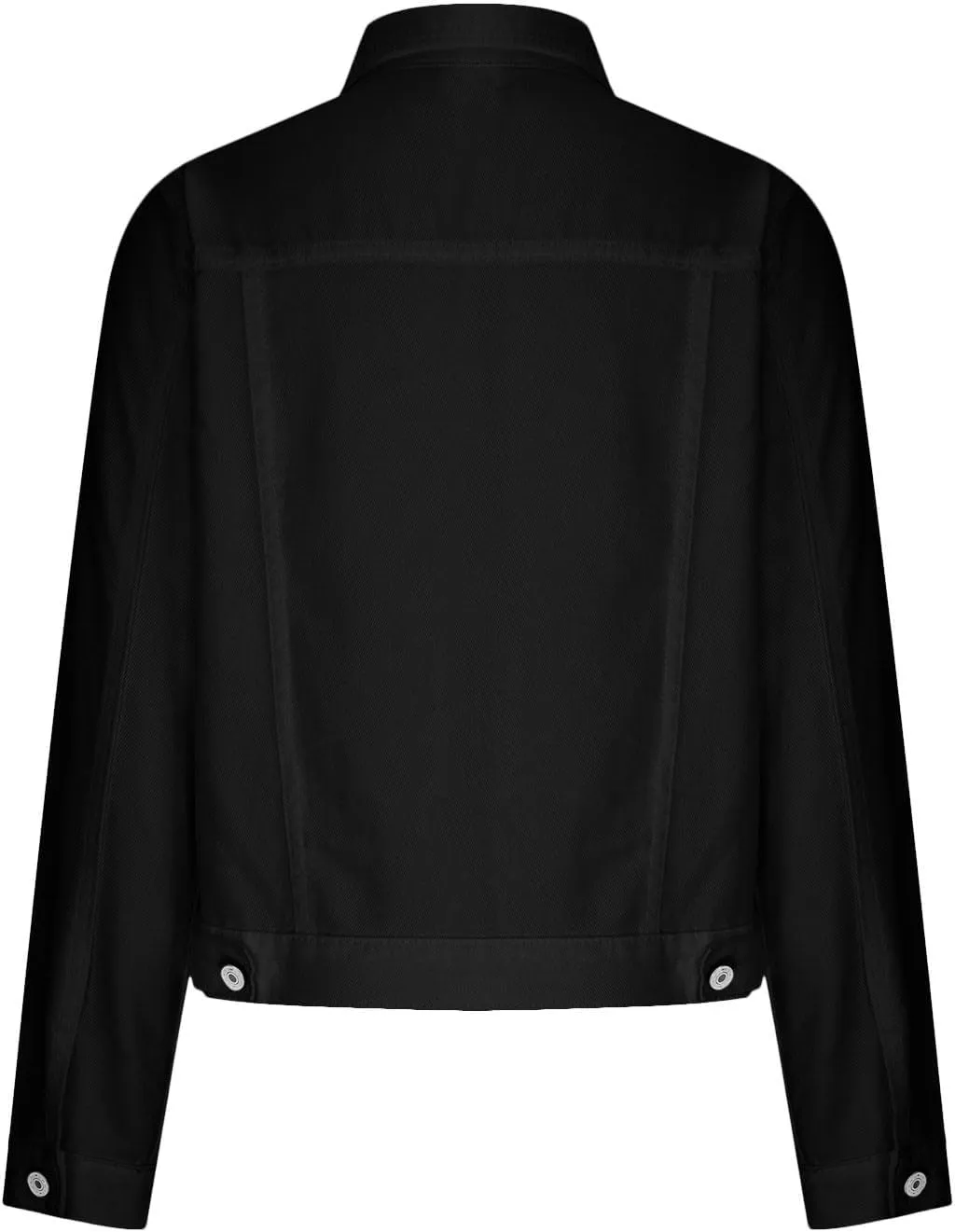 Jean Jackets for Women Trendy Button Down Denim Trucker Jackets Long Sleeves Solid Slim Shacket Jackets with Pockets