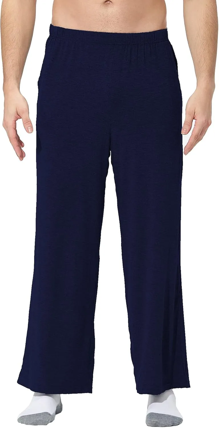 JOINFUN Mens Cotton Pajama Pants, Soft Lounge Pants with Pockets Elastic Sleep Pj Bottoms