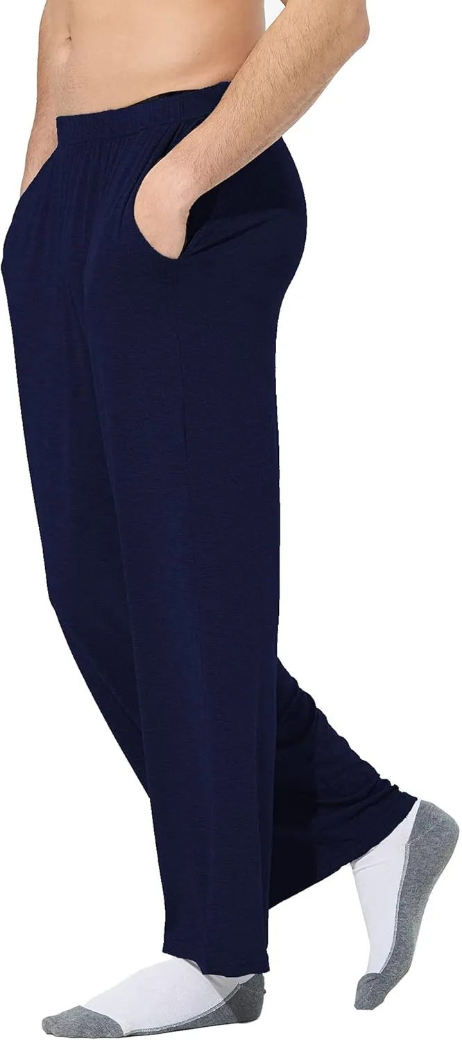 JOINFUN Mens Cotton Pajama Pants, Soft Lounge Pants with Pockets Elastic Sleep Pj Bottoms