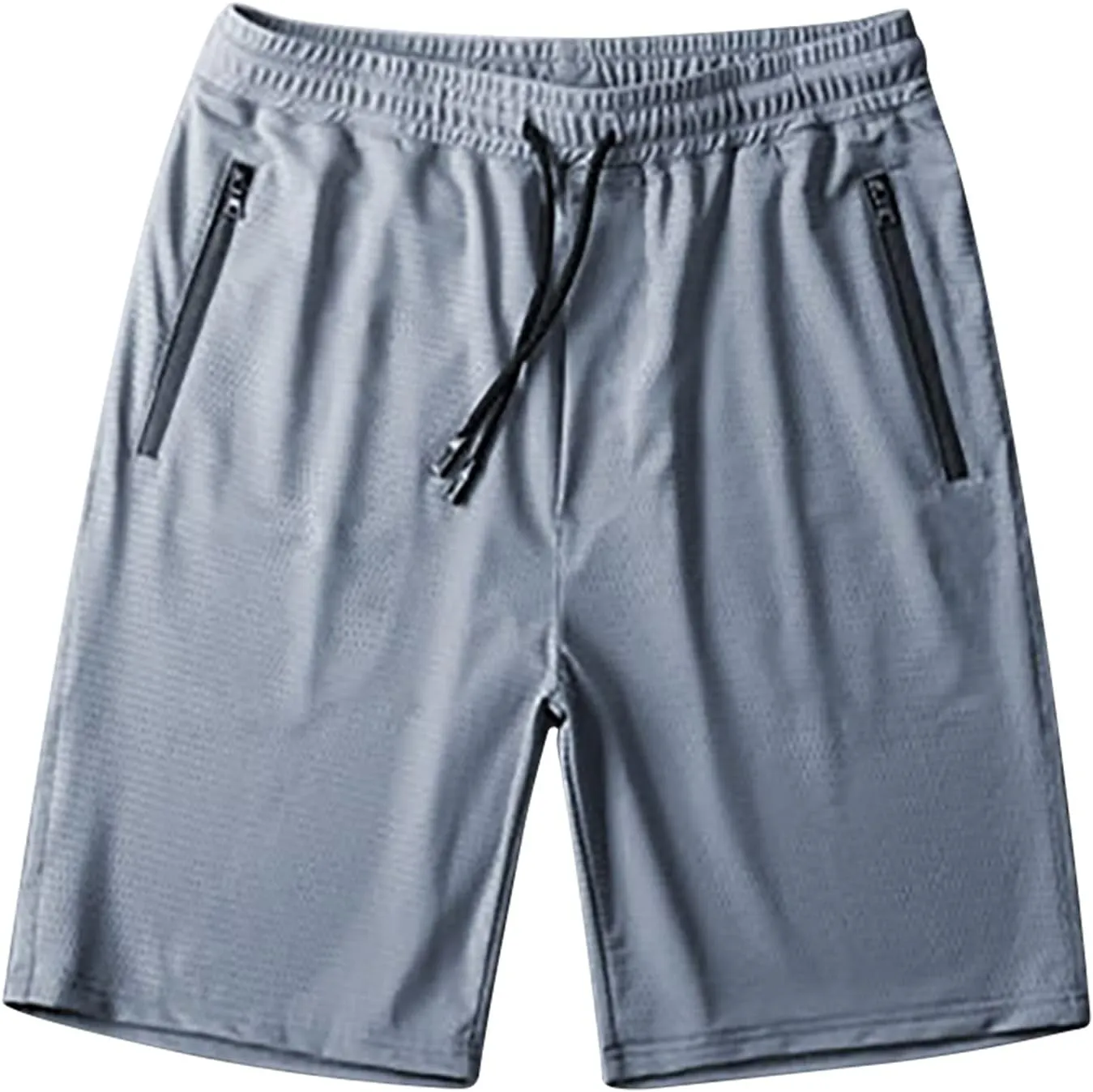 jsaierl Athletic Shorts for Men with Zipper Pockets Elastic Waistband Quick Dry Activewear Summer Lightweight Running Shorts