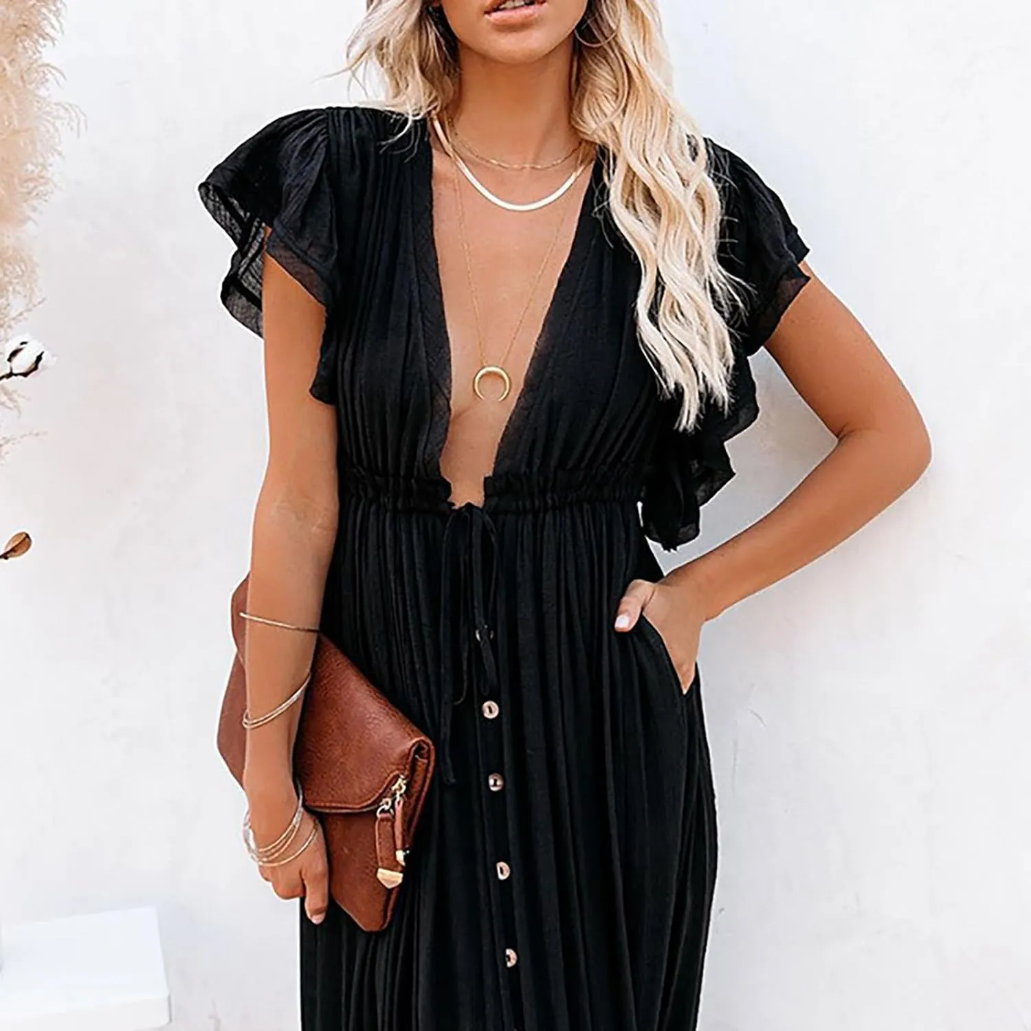 Kaftan Dresses for Women Plus Size Batwing Sleeve Caftans Long Bathing Suit Cover Up Maxi Beach Dress Loungewear