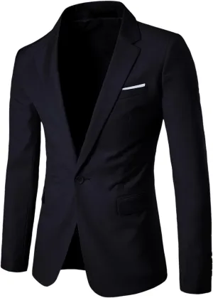 LCMTWX Blazers For Men 2024 Button Slim Fit Sport Coat Business Daily Mens Black Suit Jacket Coats For Men Mens Hugh