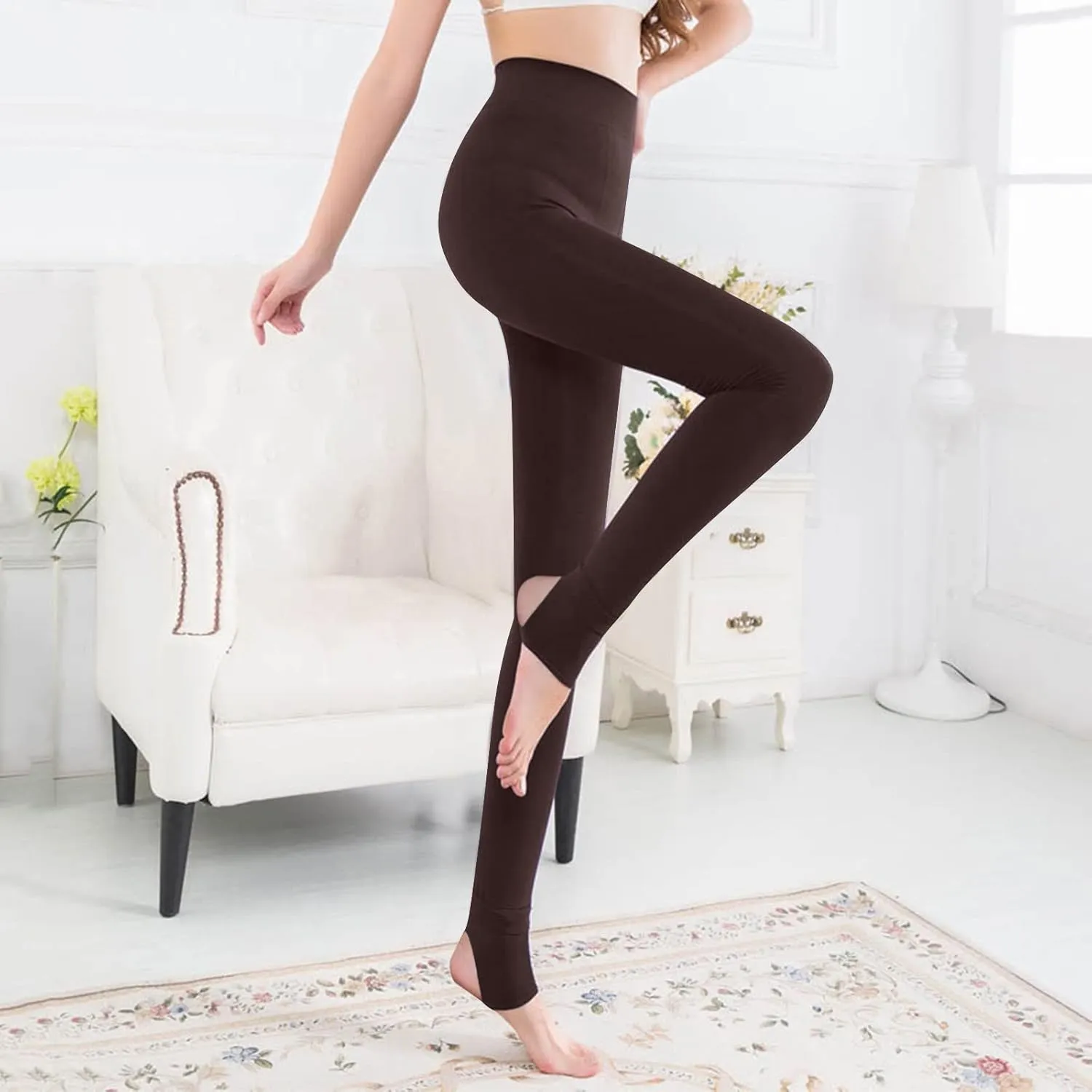 LCMTWX Workout Leggings Leggings Pants Winter Thick Lined Warm Brushed Tights Fleece Pants Workout Leggings Lined Thermal