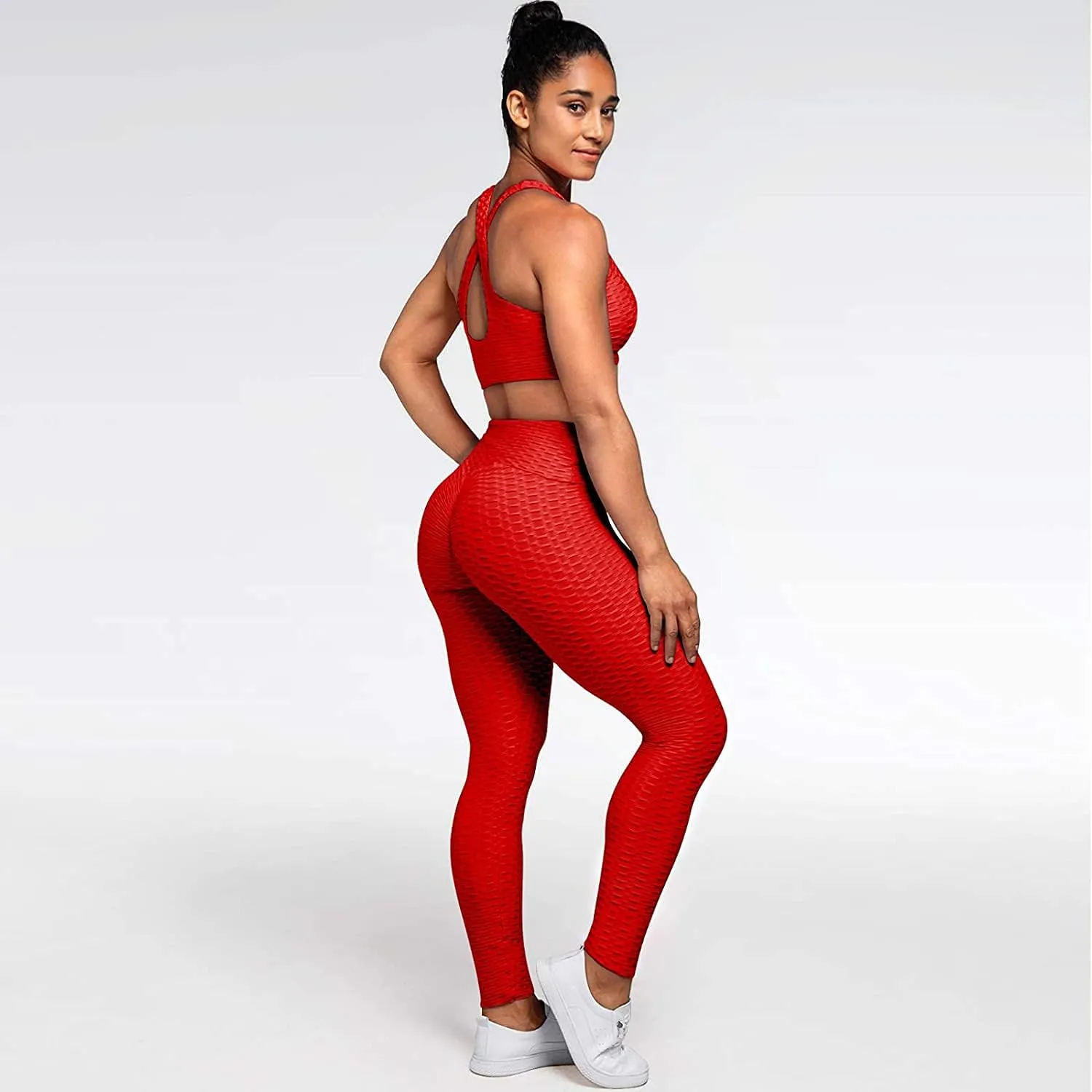 Leggings for Women Butt Lifting Leggings High Waisted Booty Yoga Pants Tummy Control Workout Leggings Tights