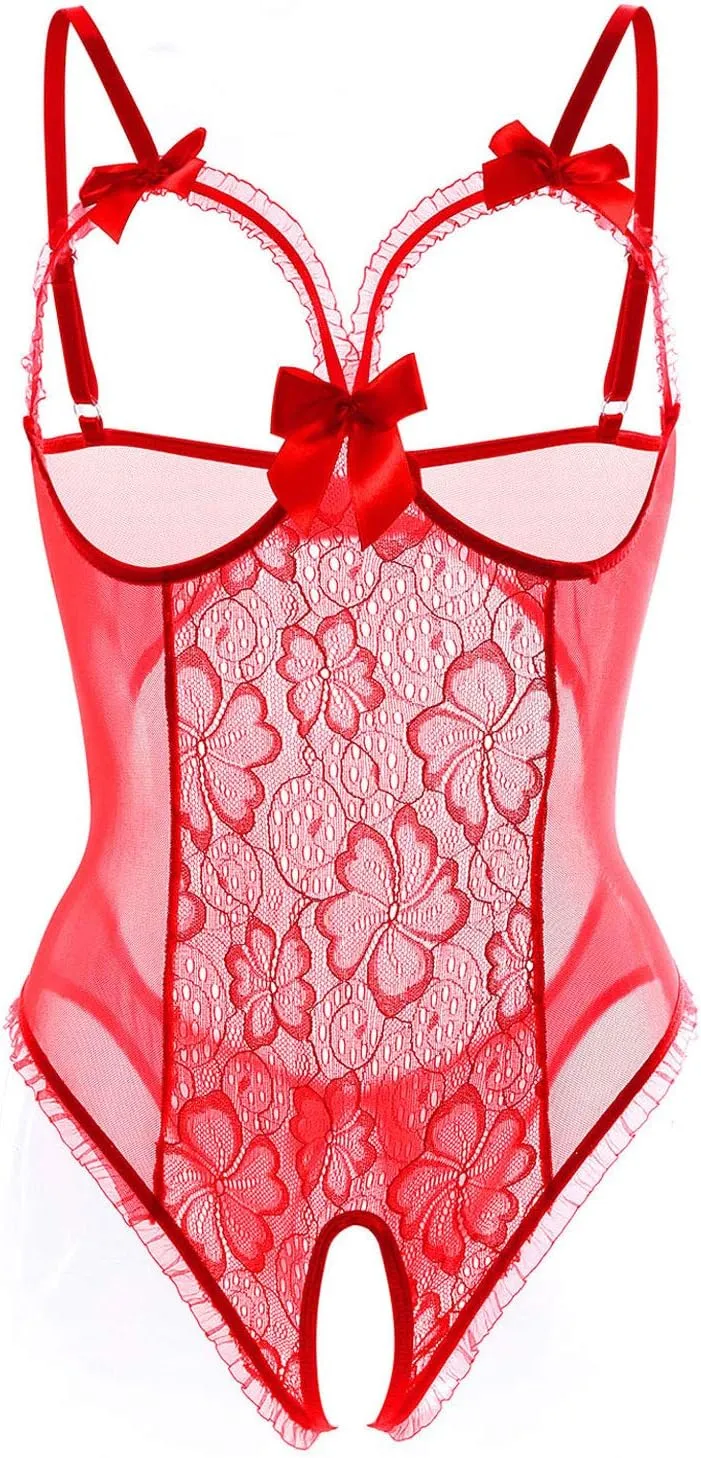 Lingerie for Women One-Piece Teddy Lingerie Sexy Bodysuit Lace Nightie