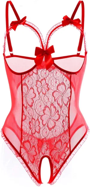 Lingerie for Women One-Piece Teddy Lingerie Sexy Bodysuit Lace Nightie