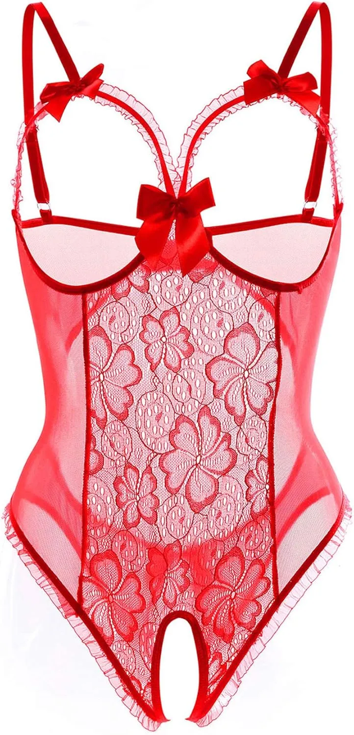 Lingerie for Women One-Piece Teddy Lingerie Sexy Bodysuit Lace Nightie