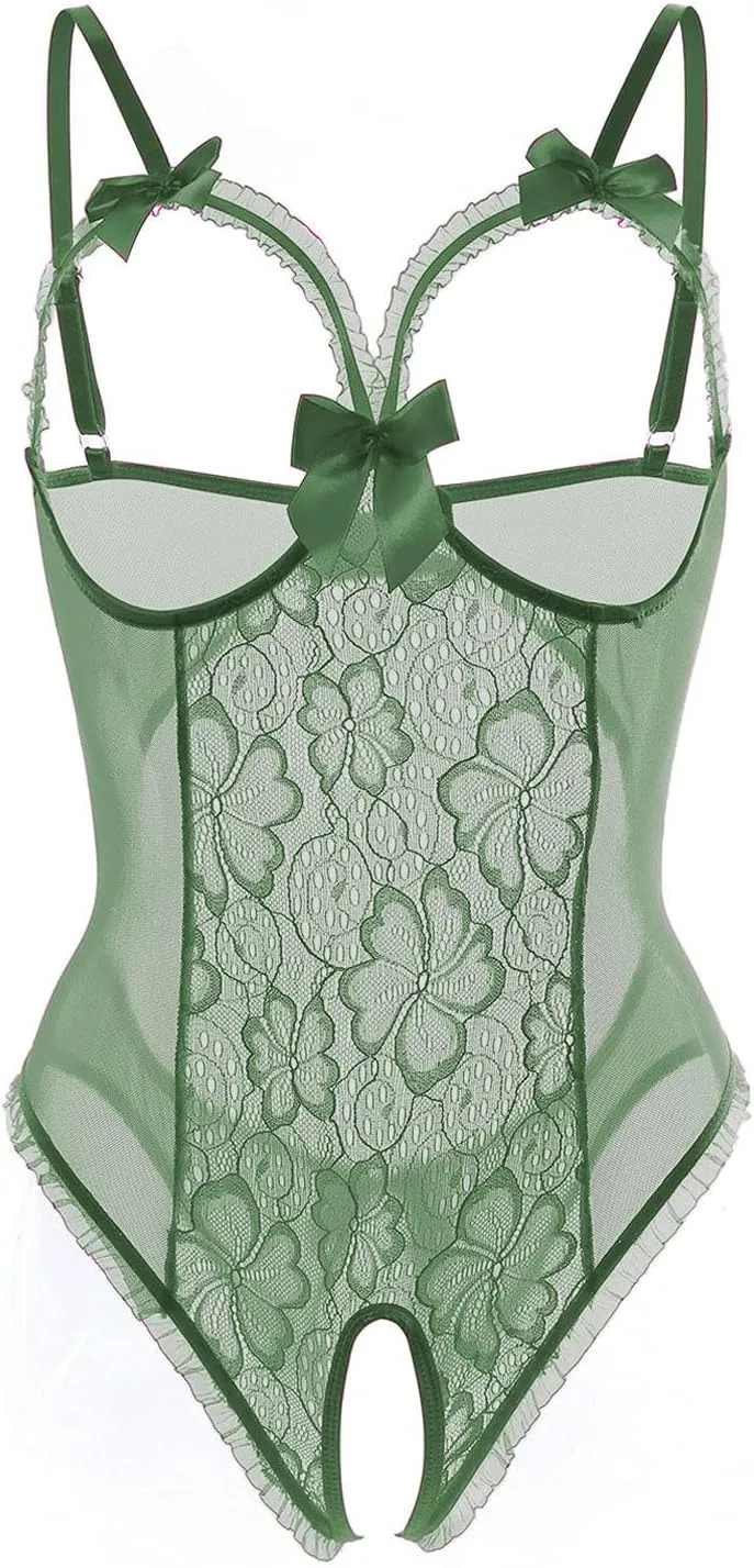 Lingerie for Women Sexy One-Piece Teddy Lingerie Bodysuit Lace Nightie