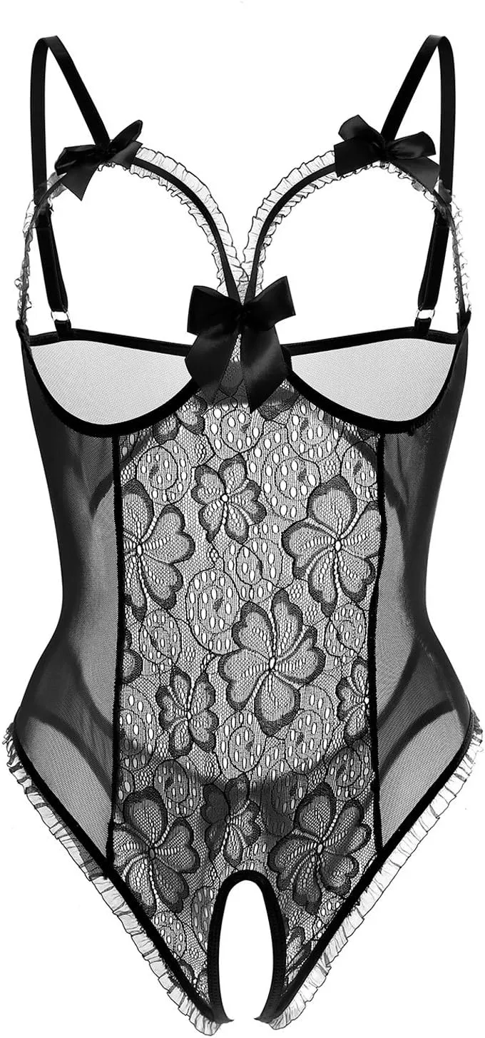 Lingerie for Women Sexy One-Piece Teddy Lingerie Bodysuit Lace Nightie