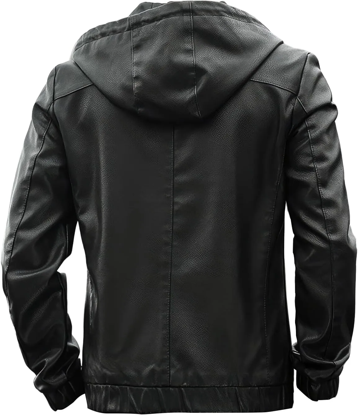 Luxus Jackets Genuine Lambskin Leather Jackets for Men with Removable Hood