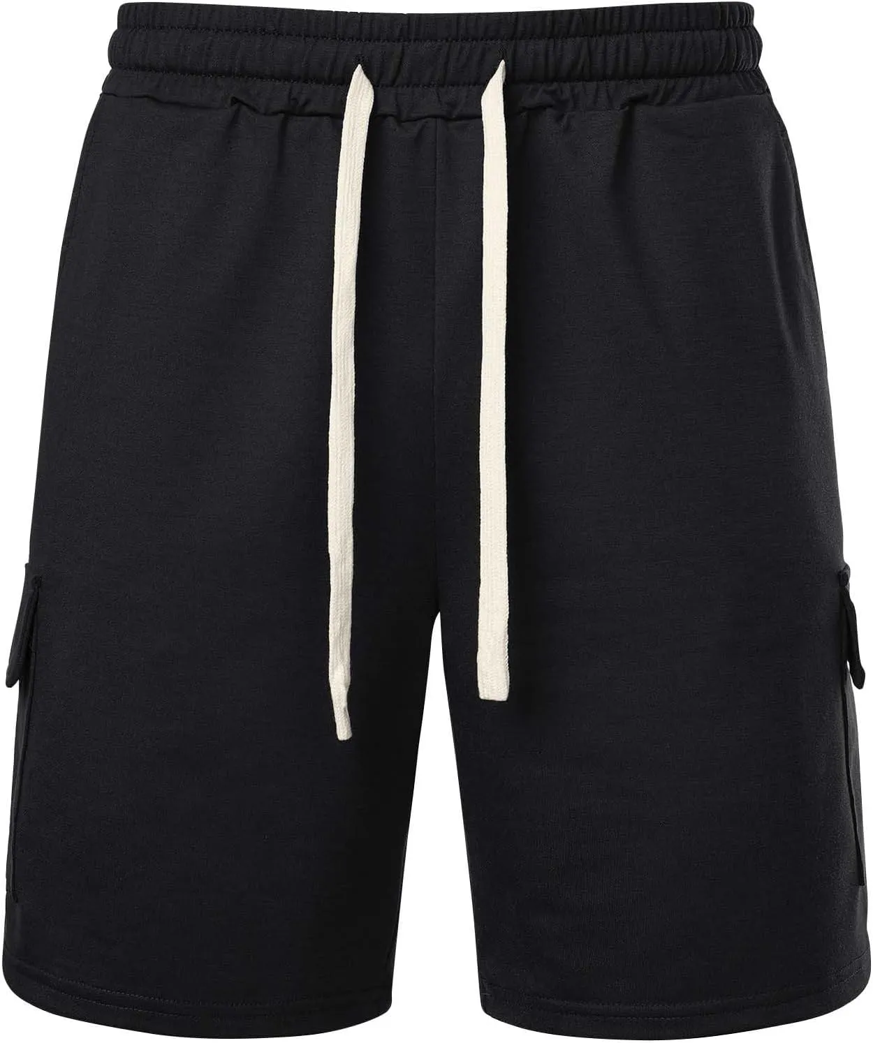 Men Elastic Waist Athletic Shorts with Drawstring Sports Gym Running Pants Quick Dry Workout Summer Activewear