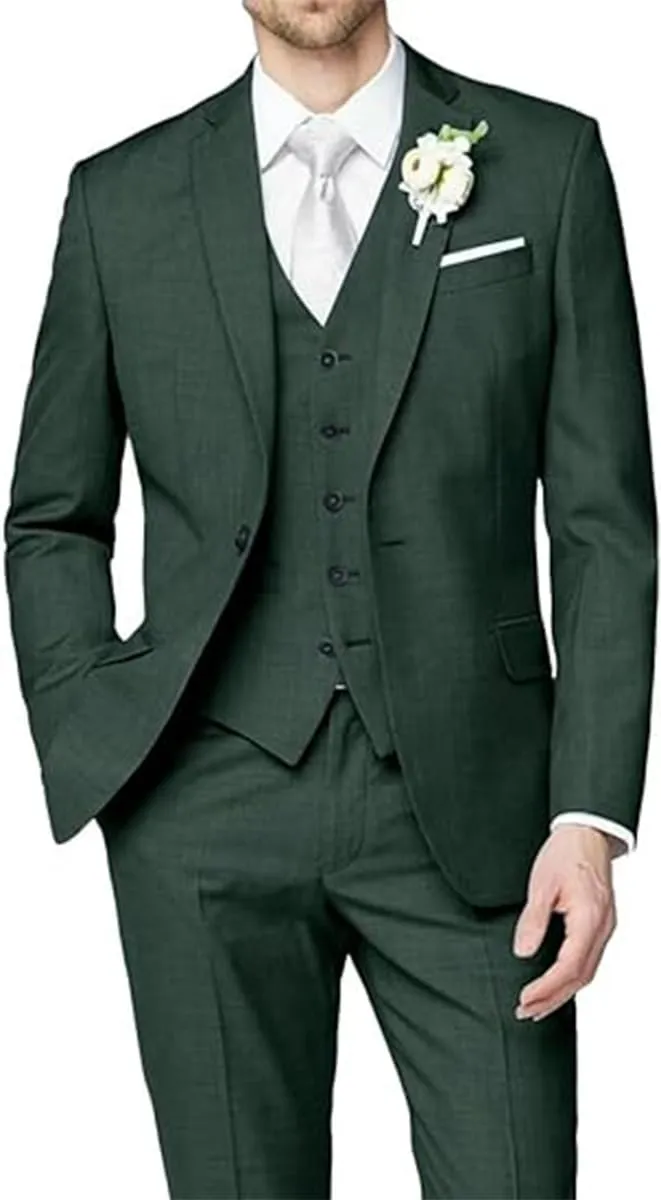 Men Suits Suits for Men Wedding Suit 3 Piece Vintage Blazer Vest Pants