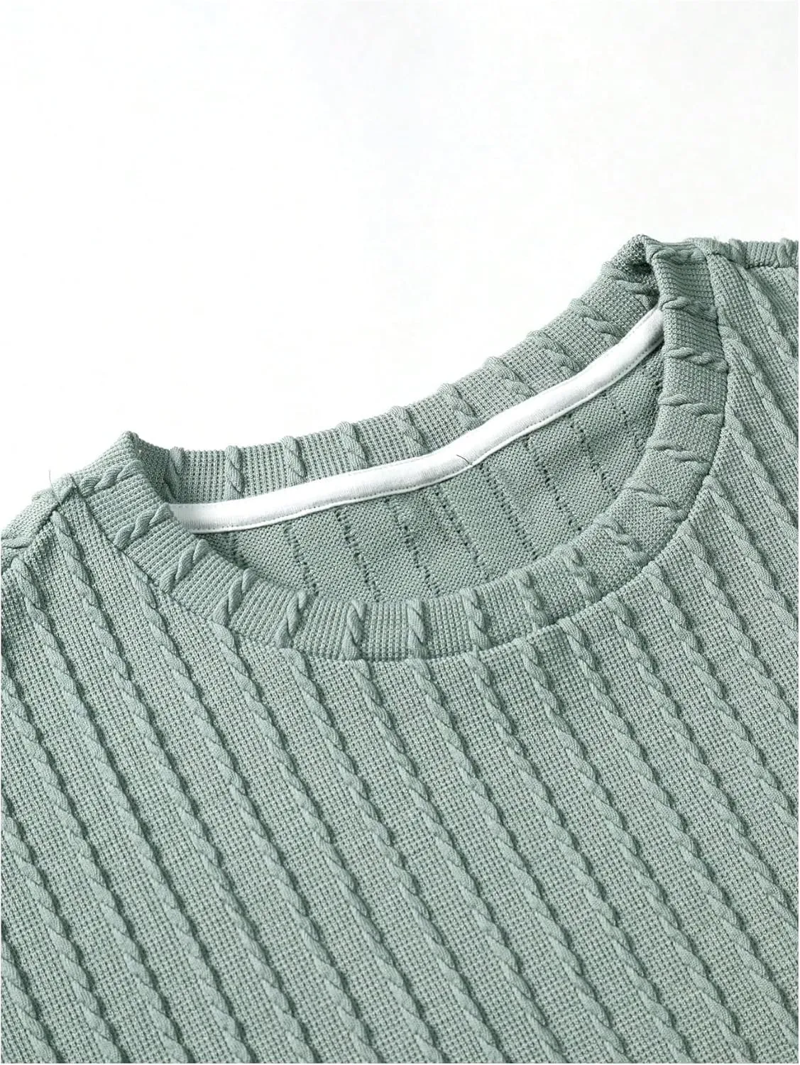 Men's 2 Piece Outfits Textured Drop Shoulder T Shirt and Short Sets Summer Outfits Tracksuit