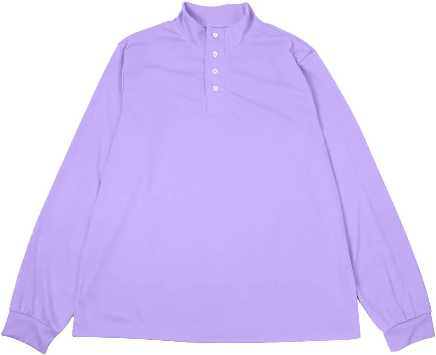 Mens Athletic Fit Banded Collar Sweatshirts Long Sleeve Half Buttons Henley Shirts for Men Big and Tall Casual Pullover Tops