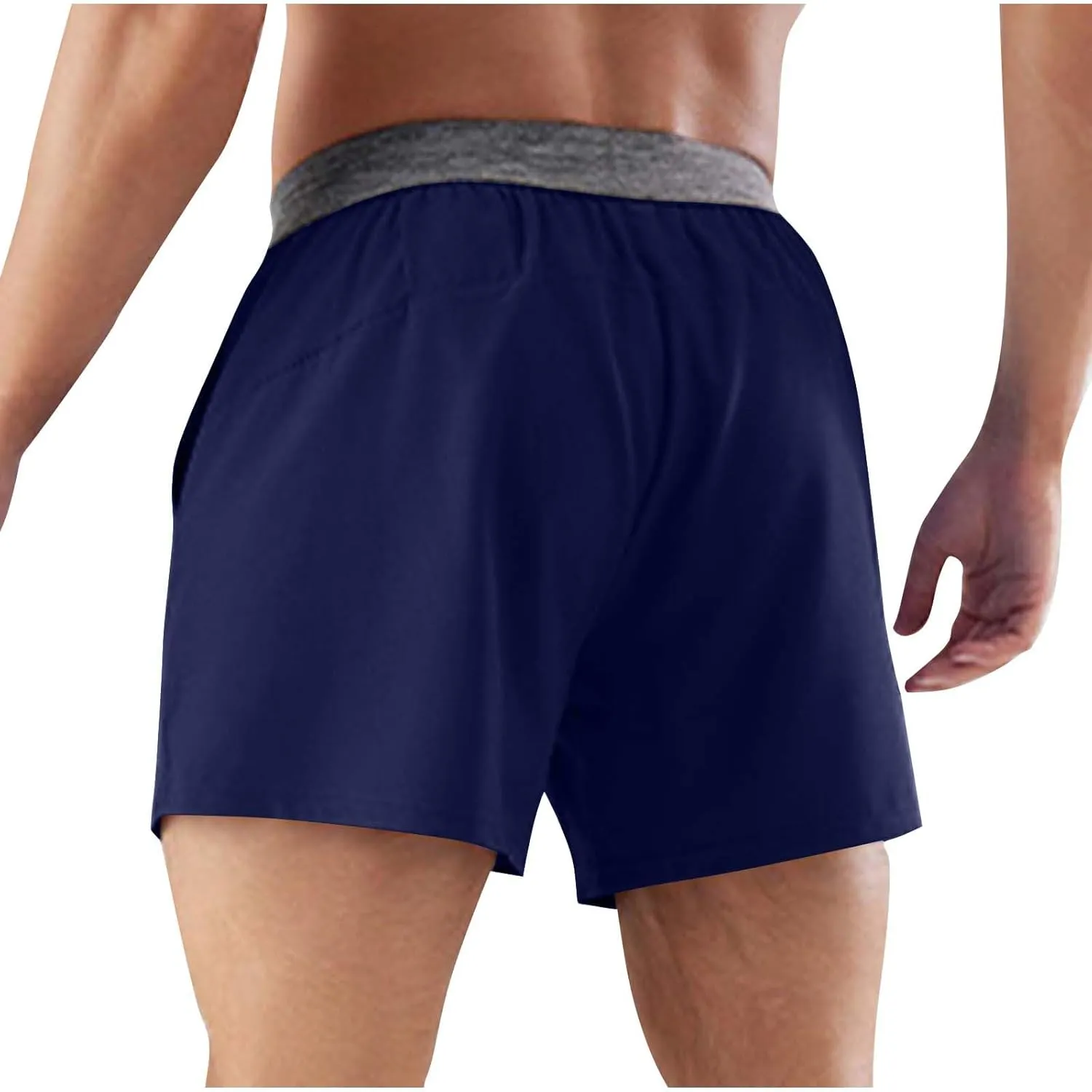 Men's Athletic Running Shorts Lightweight Quick Dry Gym Workout Shorts Outdoor Sports Shorts with Pockets