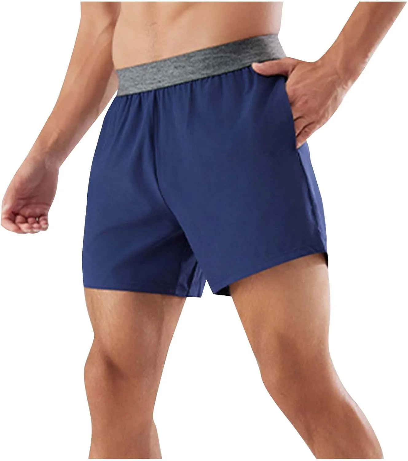Men's Athletic Running Shorts Lightweight Quick Dry Gym Workout Shorts Outdoor Sports Shorts with Pockets