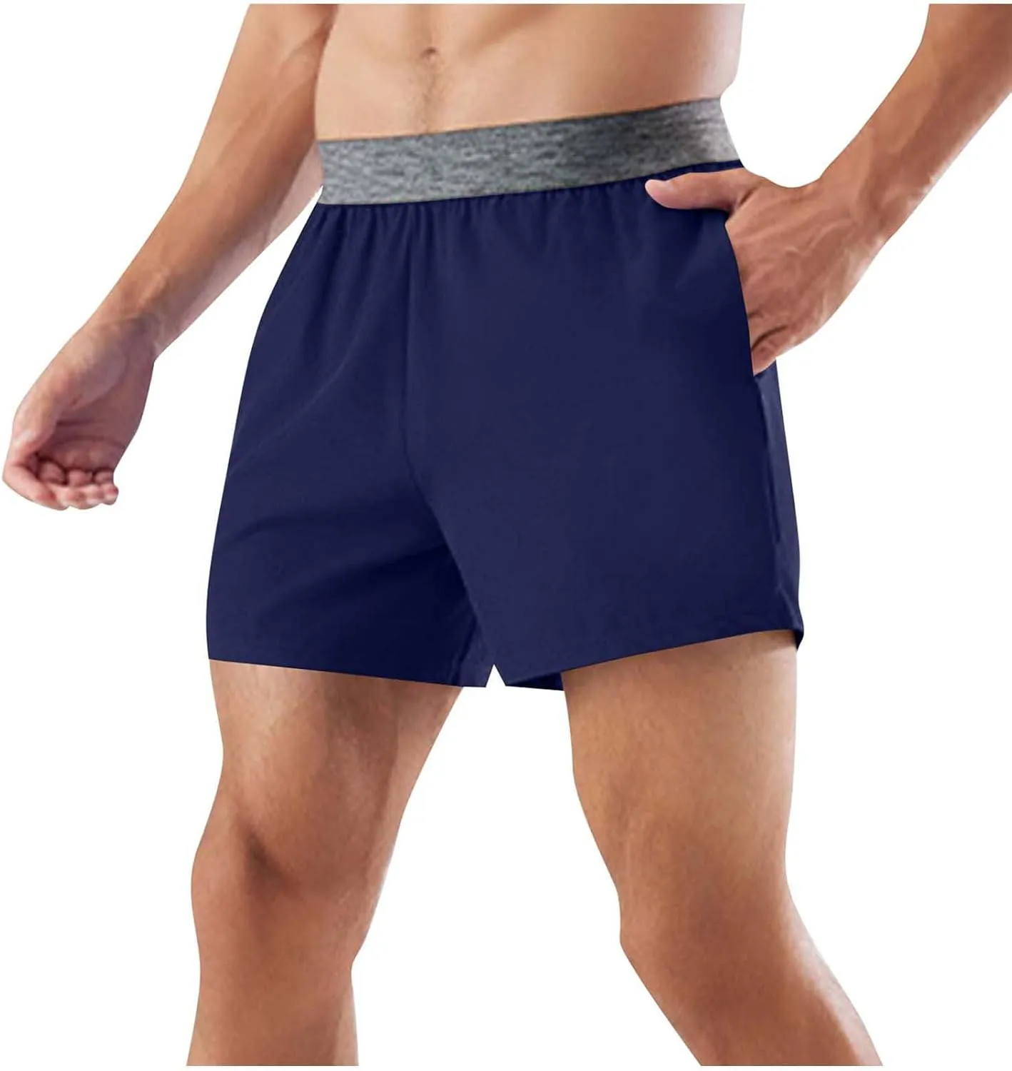 Men's Athletic Running Shorts Lightweight Quick Dry Gym Workout Shorts Outdoor Sports Shorts with Pockets