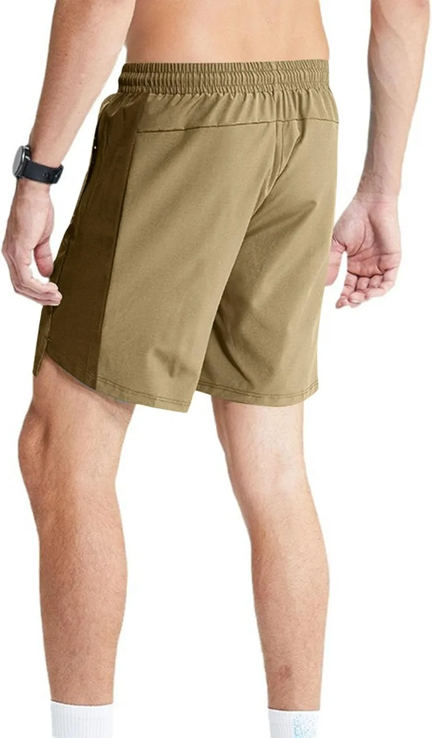 Mens Athletic Running Shorts Quick Dry Elastic Gym Activewear Lightweight Breathable Basketball Workout Trunks