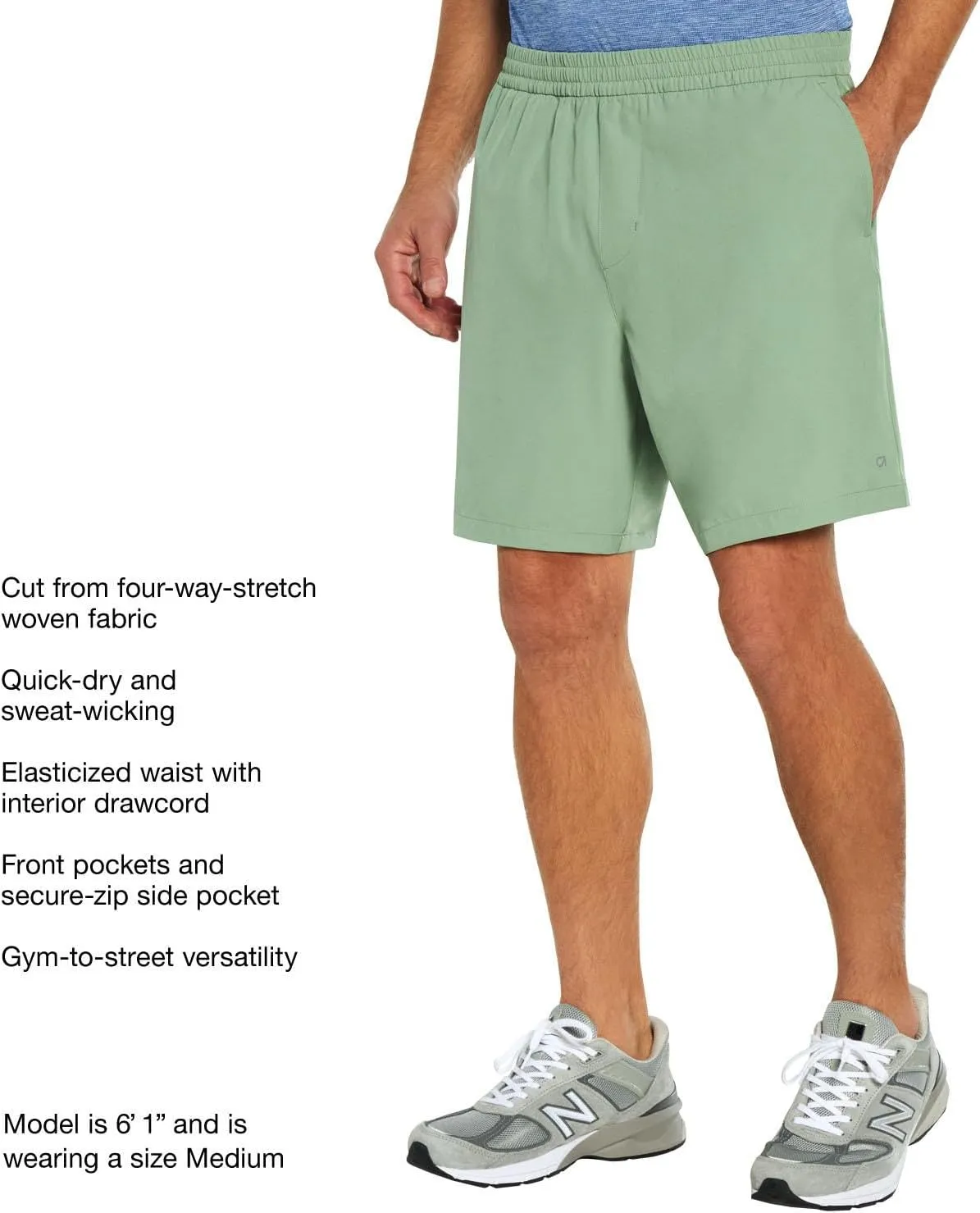 Men's Athletic Running Shorts, Quick Dry Gym Workout Shorts, Lightweight Running Hiking Shorts with Pockets