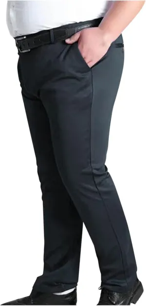Mens Big and Tall Pants Casual Trousers Stretch Dress Slacks Elastic Waist Office Bottoms