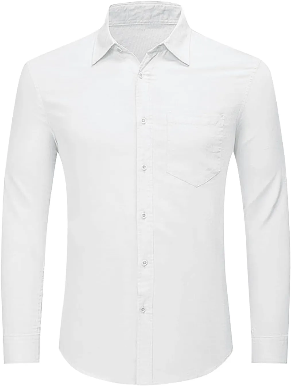 Mens Button Down Shirts Casual Long Sleeve Shacket Jacket Casual Lapel Collar Trucker Shacket Jacket Lightweight Jacket