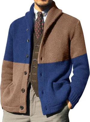 Mens Cardigan Sweater Casual Button Down Long Sleeve V Neck Cable Knitt Sweaters Lightweight Cardigan Sweaters Coat